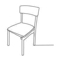 Continuous line drawing rocking chair for relax vector