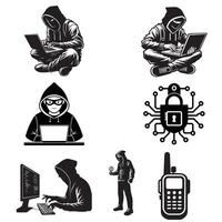 Collection of Hacker clipart illustration - Hacker Art vector