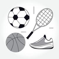 a black and white drawing of a soccer ball and a soccer ball vector