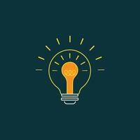 An illustration depicting a light bulb containing another light bulb within it. vector