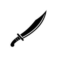 A knife icon set against a white background. vector
