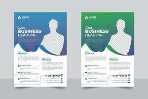 Abstract style and simple flyer design layout, with 2 image business proposal or modern flyer design template vector