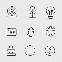 Pure Line Icons for Office and Workspace Items vector