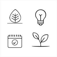 Essential Line Icons Bundle vector