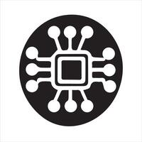 Modern Line Icons for AI Algorithms and Cognitive Computing vector