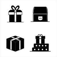 Clean Line and Silhouette Icons for Packaging and Box Shapes vector