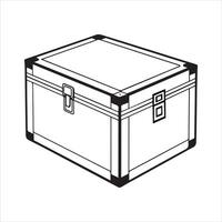 Minimal Line and Silhouette Icons for Boxes and Packaging vector