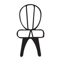 Minimal Chair Icon Design vector