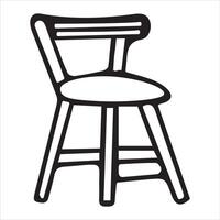 Essential Line Icon of a Chair vector