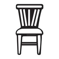 Single Chair in Simple Line Art vector