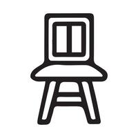 Classic Single Chair in Outline Form vector