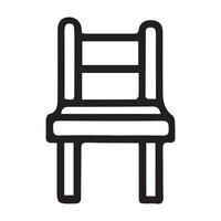 Simple Outline of a Chair Icon vector