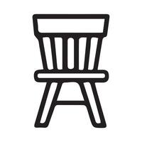 Minimal Chair in Clean Line Form vector
