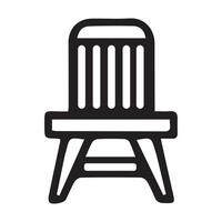 Classic Chair Icons in Line Form vector