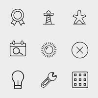 Crisp Line Icons for Workplace Resources vector