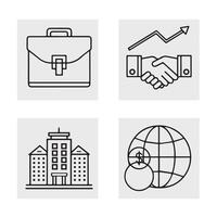 Minimal Line Icons for Web Interface Design vector