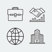 Clean Line Icons for Modern Web Elements vector