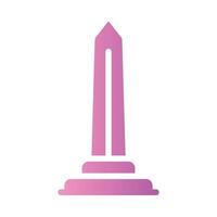 washington monument Flat Gradient Icon White Background vector