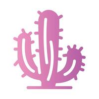 cactus Flat Gradient Icon White Background vector
