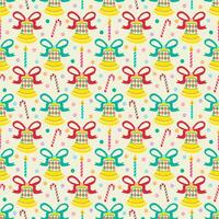 Cute the Bells with ribbon. Colorful of Pastel. Design for Christmas time. Seamless Pattern. vector