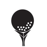 golf ball on tee flat style isolated vector