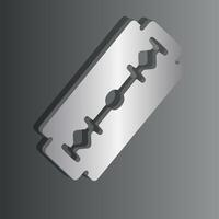 3D Blade razor icon with shadow, isolated on gradient background Eps 10 . vector