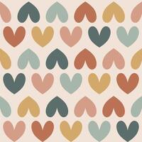 Pattern of boho heart vector