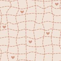Seamless pattern of boho heart vector