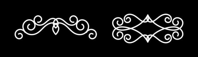 Two collection of retro ornaments vector