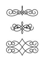 Set collection of retro ornaments divider vector
