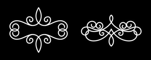 Two art collection of retro ornaments vector