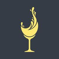 Wine splash trendy artwork pretty abstract illustration colorful useable design vector