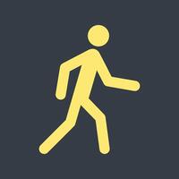 Person walking trendy artwork stunning abstract illustration colorful useable design vector