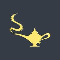 Magic lamp trendy artwork pretty abstract illustration colorful useable design vector