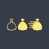 Tied sack trendy artwork stunning abstract illustration colorful useable design vector