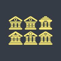 Bank building trendy artwork stunning abstract illustration colorful useable design vector