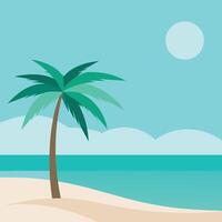 Vibrant Tropical Beach Background in Modern Style vector