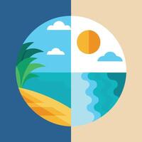 Modern Split Layout Design for Text and Image Balance vector