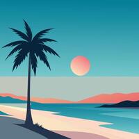Modern Seaside Background Featuring Gentle Gradients vector