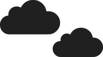 sencillo negro nube icono clima naturaleza cielo diseño gráfico vector