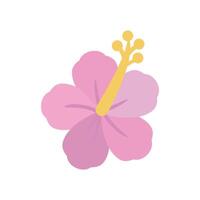 Hibiscus flower icon delivers a clean and versatile look, perfect for logos, stationery, or branding focused on relaxation and fun. vector