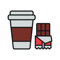Hot chocolate icon features a warm and inviting design, perfect for winter menus, cafe branding, or cozy-themed projects. vector
