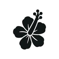 Hibiscus flower icon showcases a vibrant yet elegant design, perfect for creating a bold statement in any creative project. vector