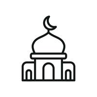 Mosque icon a polished and compact design for versatile faith-based uses vector