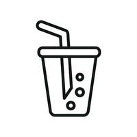 Soda drink icon represents a cool and bubbly vibe, ideal for representing energy, refreshment, and fun in visual materials. vector
