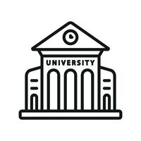 University icon a clean and simple illustration perfect for educational designs vector