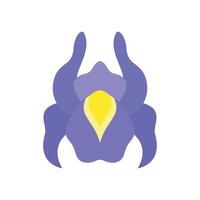 Iris flower icon brings a bold and graceful touch, perfect for representing beauty and sophistication in both print and digital media. vector