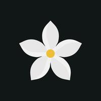Jasmine flower icon highlights a graceful and versatile style, suitable for promoting natural skincare or eco-friendly products. vector
