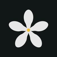 Jasmine flower icon delivers a fresh and serene look, perfect for connecting with nature in branding and marketing materials. vector