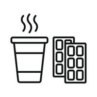 Hot chocolate icon offers a clean and stylish look, perfect for representing warm drinks in both print and digital media. vector